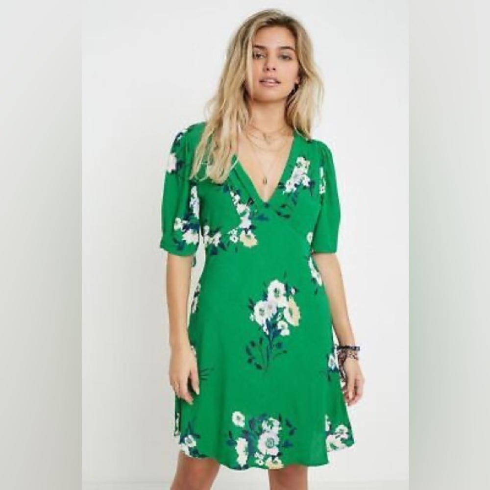 Free People Neon Garden Floral Mini Dress
